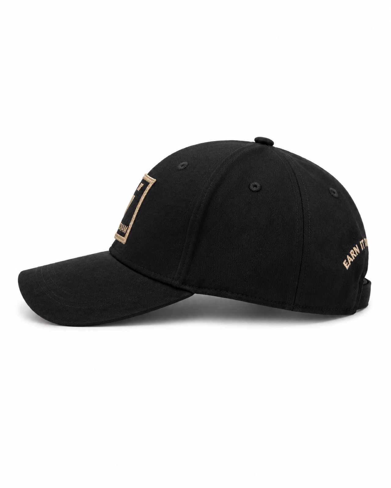 Gorra Negro / Crema, vista lateral